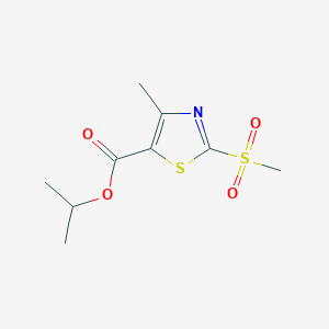 molecular formula C9H13NO4S2 B13197826 Propan-2-yl 2-methanesulfonyl-4-methyl-1,3-thiazole-5-carboxylate 