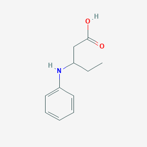 molecular formula C11H15NO2 B13197834 3-(Phenylamino)pentanoic acid 