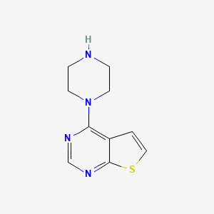 molecular formula C10H12N4S B1319786 4-(哌嗪-1-基)噻吩[2,3-d]嘧啶 CAS No. 373356-48-0