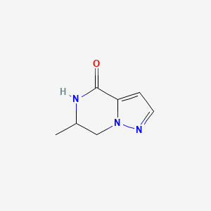 molecular formula C7H9N3O B13197913 6-Methyl-4H,5H,6H,7H-pyrazolo[1,5-a]pyrazin-4-one 