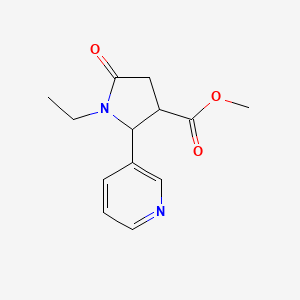 Methyl 1-ethyl-5-oxo-2-(pyridin-3-yl)pyrrolidine-3-carboxylate