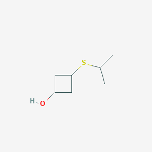 molecular formula C7H14OS B13197927 3-(Propan-2-ylsulfanyl)cyclobutan-1-ol 