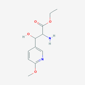 Ethyl 2-amino-3-hydroxy-3-(6-methoxypyridin-3-yl)propanoate