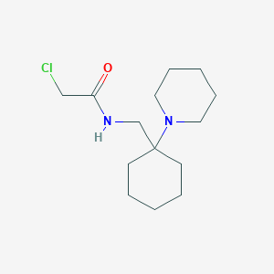 molecular formula C14H25ClN2O B13197942 2-chloro-N-[(1-piperidin-1-ylcyclohexyl)methyl]acetamide 