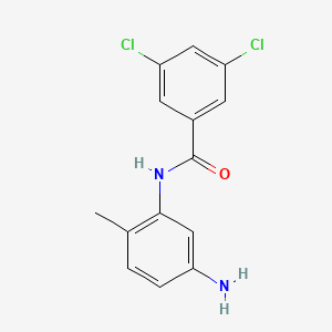 molecular formula C14H12Cl2N2O B1319800 N-(5-Amino-2-methylphenyl)-3,5-dichlorobenzamide CAS No. 926210-73-3
