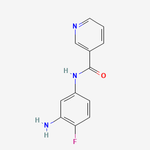 molecular formula C12H10FN3O B1319802 N-(3-Amino-4-fluorophenyl)nicotinamide CAS No. 926241-61-4