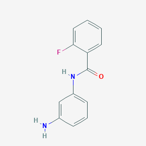 molecular formula C13H11FN2O B1319803 N-(3-氨基苯基)-2-氟苯甲酰胺 CAS No. 926187-93-1