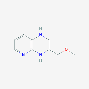 molecular formula C9H13N3O B13198035 3-(methoxymethyl)-1H,2H,3H,4H-pyrido[2,3-b]pyrazine 