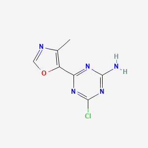 4-Chloro-6-(4-methyl-1,3-oxazol-5-YL)-1,3,5-triazin-2-amine