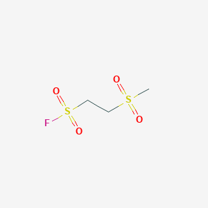 molecular formula C3H7FO4S2 B13198059 2-Methanesulfonylethane-1-sulfonyl fluoride 