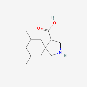 molecular formula C12H21NO2 B13198065 7,9-Dimethyl-2-azaspiro[4.5]decane-4-carboxylic acid 