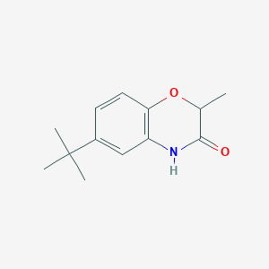 molecular formula C13H17NO2 B13198069 6-Tert-butyl-2-methyl-3,4-dihydro-2H-1,4-benzoxazin-3-one 