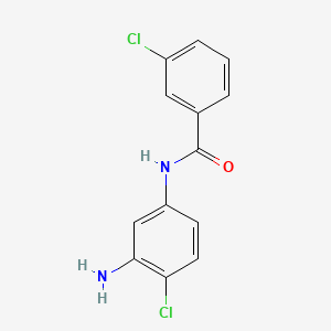 molecular formula C13H10Cl2N2O B1319807 N-(3-Amino-4-chlorophenyl)-3-chlorobenzamide CAS No. 926243-94-9