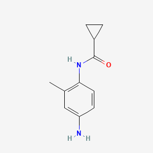 molecular formula C11H14N2O B1319809 N-(4-Amino-2-methylphenyl)cyclopropanecarboxamide CAS No. 926231-64-3