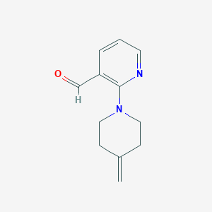 molecular formula C12H14N2O B13198098 2-(4-Methylidenepiperidin-1-yl)pyridine-3-carbaldehyde 