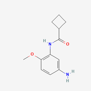 molecular formula C12H16N2O2 B1319810 N-(5-amino-2-methoxyphenyl)cyclobutanecarboxamide CAS No. 926190-01-4