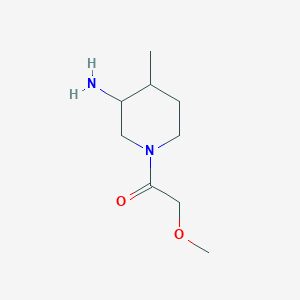 molecular formula C9H18N2O2 B13198103 1-(3-Amino-4-methylpiperidin-1-yl)-2-methoxyethan-1-one 