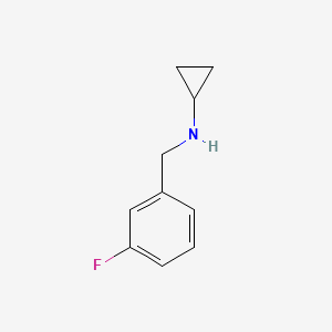 molecular formula C10H12FN B1319812 N-[(3-fluorophenyl)methyl]cyclopropanamine CAS No. 920479-31-8