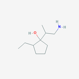 1-(1-Aminopropan-2-yl)-2-ethylcyclopentan-1-ol