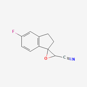 5-Fluoro-2,3-dihydrospiro[indene-1,2'-oxirane]-3'-carbonitrile