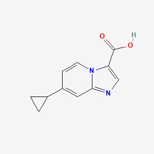 molecular formula C11H10N2O2 B13198199 7-Cyclopropyl-imidazo[1,2-a]pyridine-3-carboxylic acid 