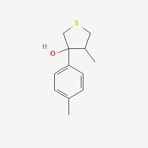 molecular formula C12H16OS B13198234 4-Methyl-3-(4-methylphenyl)thiolan-3-ol 