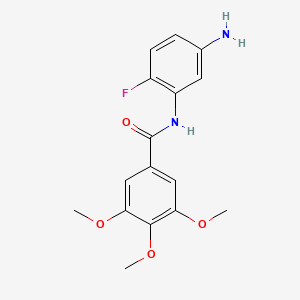 molecular formula C16H17FN2O4 B1319824 N-(5-Amino-2-fluorophenyl)-3,4,5-trimethoxybenzamide CAS No. 926198-24-5