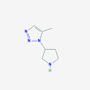 molecular formula C7H12N4 B13198268 5-Methyl-1-(pyrrolidin-3-yl)-1H-1,2,3-triazole 