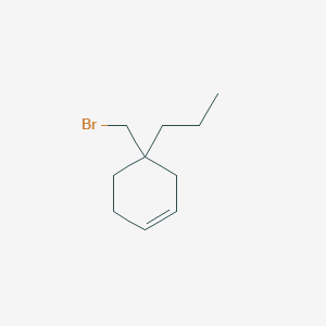 molecular formula C10H17Br B13198271 4-(Bromomethyl)-4-propylcyclohex-1-ene 