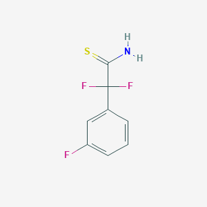 molecular formula C8H6F3NS B13198279 2,2-Difluoro-2-(3-fluorophenyl)ethanethioamide CAS No. 1334148-20-7