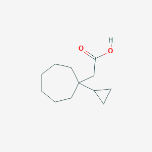 molecular formula C12H20O2 B13198308 2-(1-Cyclopropylcycloheptyl)acetic acid 