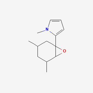 molecular formula C13H19NO B13198322 2-{3,5-dimethyl-7-oxabicyclo[4.1.0]heptan-1-yl}-1-methyl-1H-pyrrole 