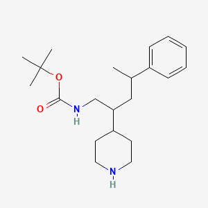 tert-butyl N-[4-phenyl-2-(piperidin-4-yl)pentyl]carbamate