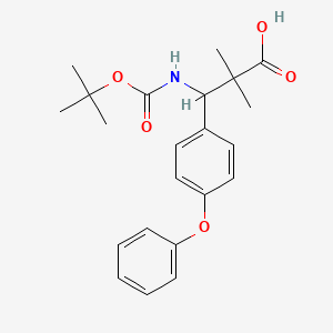 3-{[(Tert-butoxy)carbonyl]amino}-2,2-dimethyl-3-(4-phenoxyphenyl)propanoic acid