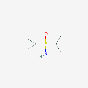 molecular formula C6H13NOS B13198395 Cyclopropyl(imino)(propan-2-yl)-lambda6-sulfanone 