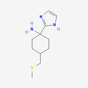 1-(1H-Imidazol-2-yl)-4-[(methylsulfanyl)methyl]cyclohexan-1-amine