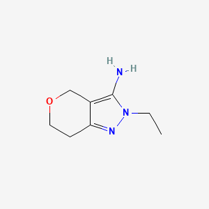 2-Ethyl-2H,4H,6H,7H-pyrano[4,3-c]pyrazol-3-amine