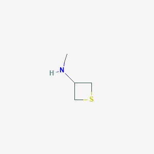 molecular formula C4H9NS B13198470 N-methylthietan-3-amine 