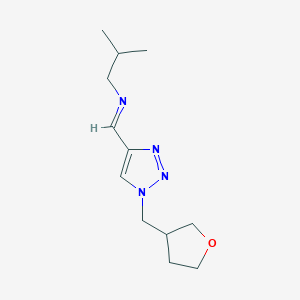 (Z)-(2-Methylpropyl)({1-[(oxolan-3-yl)methyl]-1H-1,2,3-triazol-4-yl}methylidene)amine