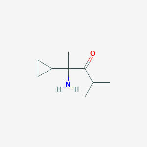 2-Amino-2-cyclopropyl-4-methylpentan-3-one