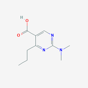 molecular formula C10H15N3O2 B13198523 2-(Dimethylamino)-4-propylpyrimidine-5-carboxylic acid 