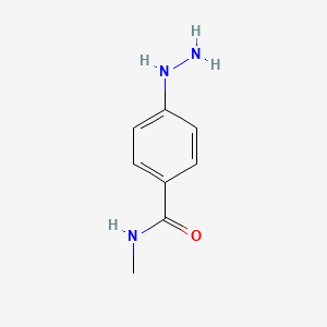 molecular formula C8H11N3O B13198527 4-hydrazinyl-N-methylbenzamide 