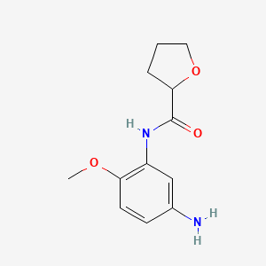 molecular formula C12H16N2O3 B1319855 N-(5-amino-2-methoxyphenyl)oxolane-2-carboxamide CAS No. 926249-79-8