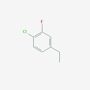 molecular formula C8H8ClF B13198564 1-Chloro-4-ethyl-2-fluorobenzene 