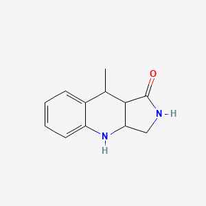 9-Methyl-1H,2H,3H,3aH,4H,9H,9aH-pyrrolo[3,4-b]quinolin-1-one