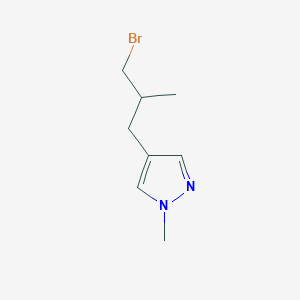 4-(3-bromo-2-methylpropyl)-1-methyl-1H-pyrazole