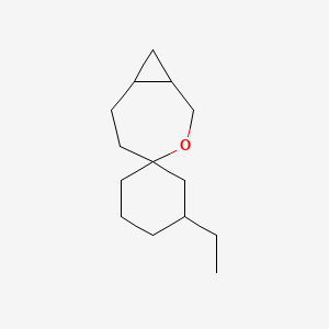 molecular formula C14H24O B13198590 5'-Ethyl-3-oxaspiro[bicyclo[5.1.0]octane-4,1'-cyclohexane] 