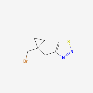 4-{[1-(Bromomethyl)cyclopropyl]methyl}-1,2,3-thiadiazole