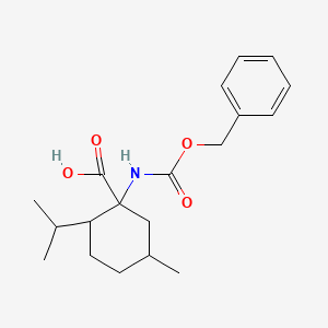 molecular formula C19H27NO4 B13198627 1-{[(Benzyloxy)carbonyl]amino}-5-methyl-2-(propan-2-yl)cyclohexane-1-carboxylic acid 