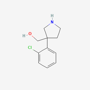 [3-(2-Chlorophenyl)pyrrolidin-3-yl]methanol